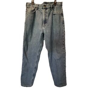 Carhartt Relaxed Fit Jeans Men's 38x34 Blue Denim‎ Workwear Straight Leg Pants
